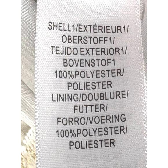 NWT Adrianna Papell 3D Lace Midi Fit & Flare Dress Size 8 Ivory Gold - Picture 12 of 14